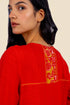 Dress in cotton with front buttons